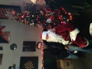 Pat with Santa at Rejeanne's